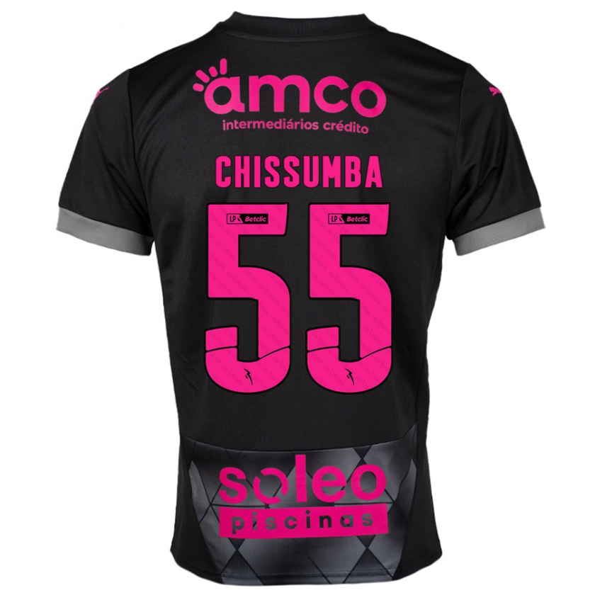 Kandiny Mujer Camiseta Chissumba #55 Negro Rosa 2ª Equipación 2024/25 La Camisa