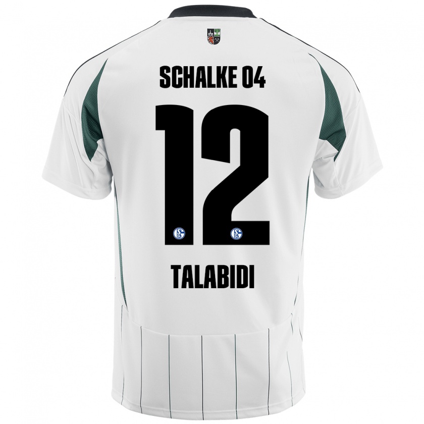 Kandiny Mujer Camiseta Malik Talabidi #12 Blanco Verde 2ª Equipación 2024/25 La Camisa