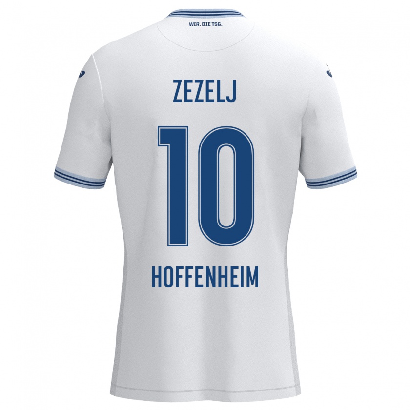 Kandiny Damen Neno Zezelj #10 Weiß Blau Auswärtstrikot Trikot 2024/25 T-Shirt Österreich