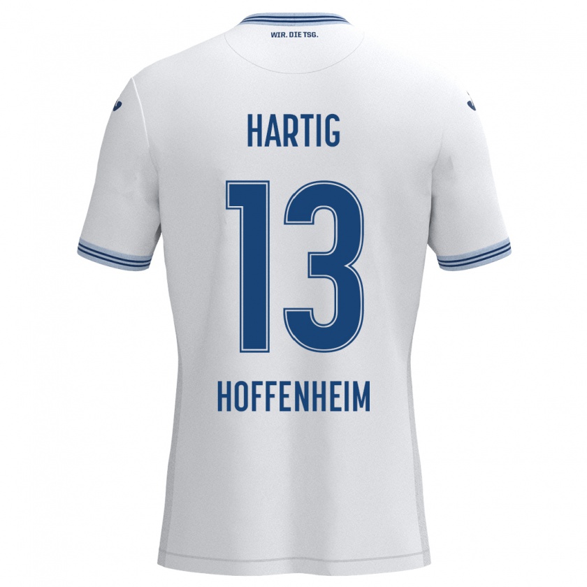 Kandiny Damen Isabella Hartig #13 Weiß Blau Auswärtstrikot Trikot 2024/25 T-Shirt Österreich