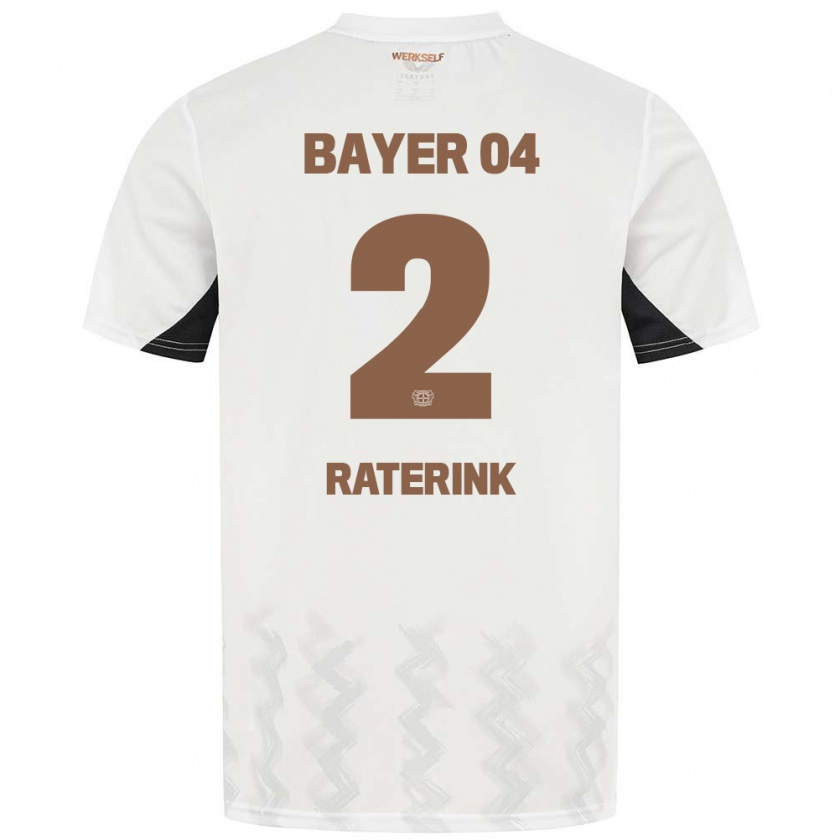 Kandiny Donna Maglia Othniël Raterink #2 Bianco Nero Kit Gara Away 2024/25 Maglietta