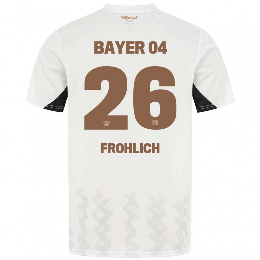 Kandiny Donna Maglia Clara Fröhlich #26 Bianco Nero Kit Gara Away 2024/25 Maglietta