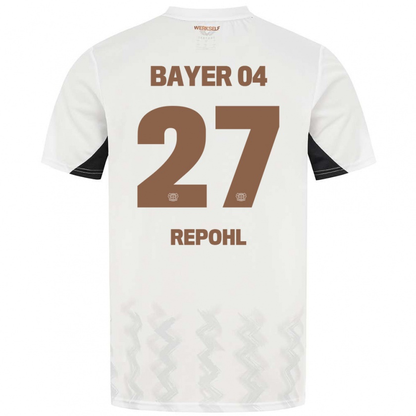 Kandiny Donna Maglia Friederike Repohl #27 Bianco Nero Kit Gara Away 2024/25 Maglietta