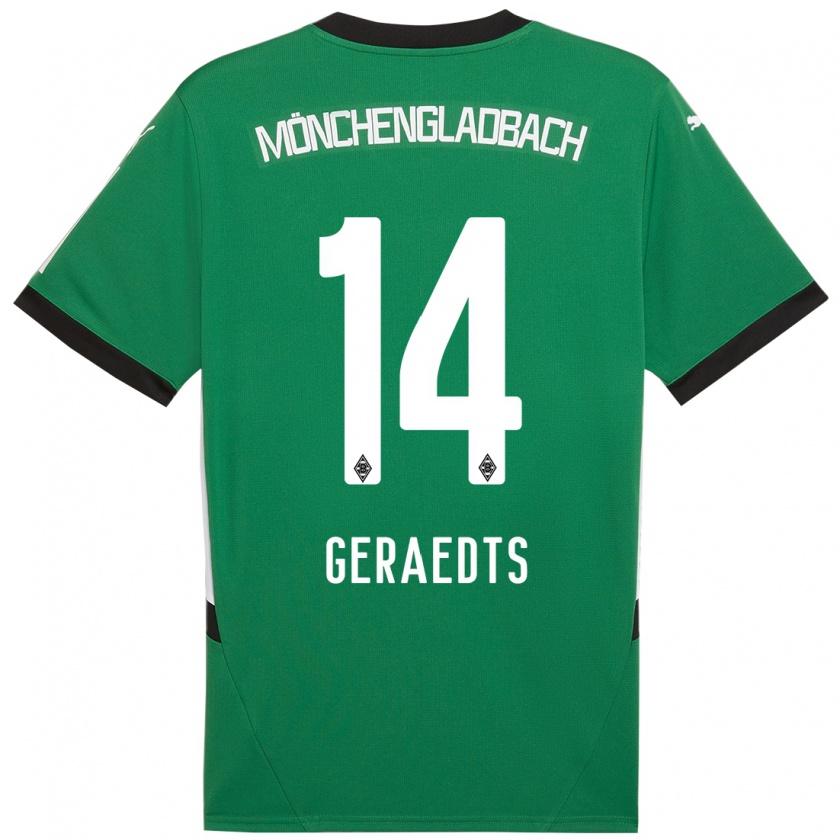 Kandiny Dames Kelsey Geraedts #14 Groen Wit Uitshirt Uittenue 2024/25 T-Shirt