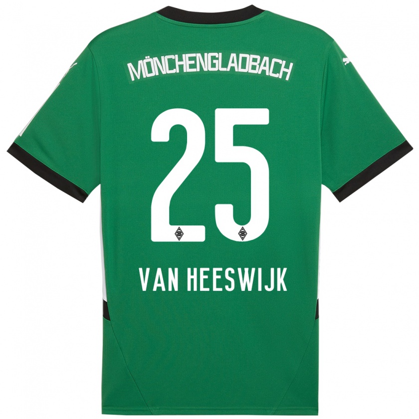 Kandiny Dames Amber Van Heeswijk #25 Groen Wit Uitshirt Uittenue 2024/25 T-Shirt