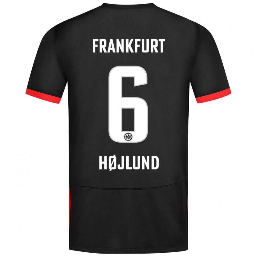 Kandiny Donna Maglia Oscar Højlund #6 Nero Kit Gara Away 2024/25 Maglietta