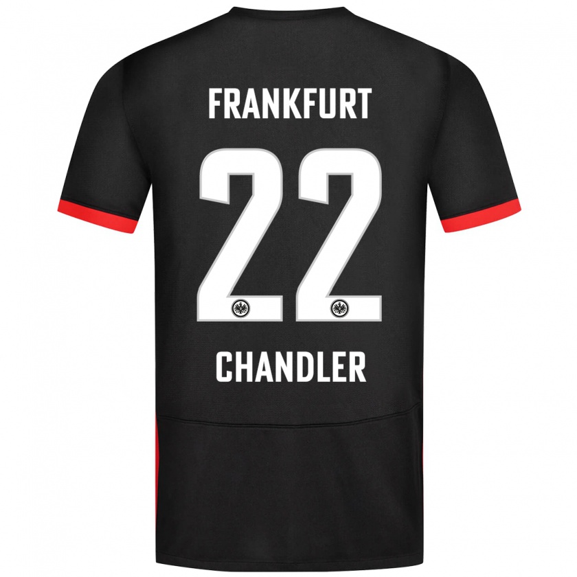 Kandiny Donna Maglia Timothy Chandler #22 Nero Kit Gara Away 2024/25 Maglietta