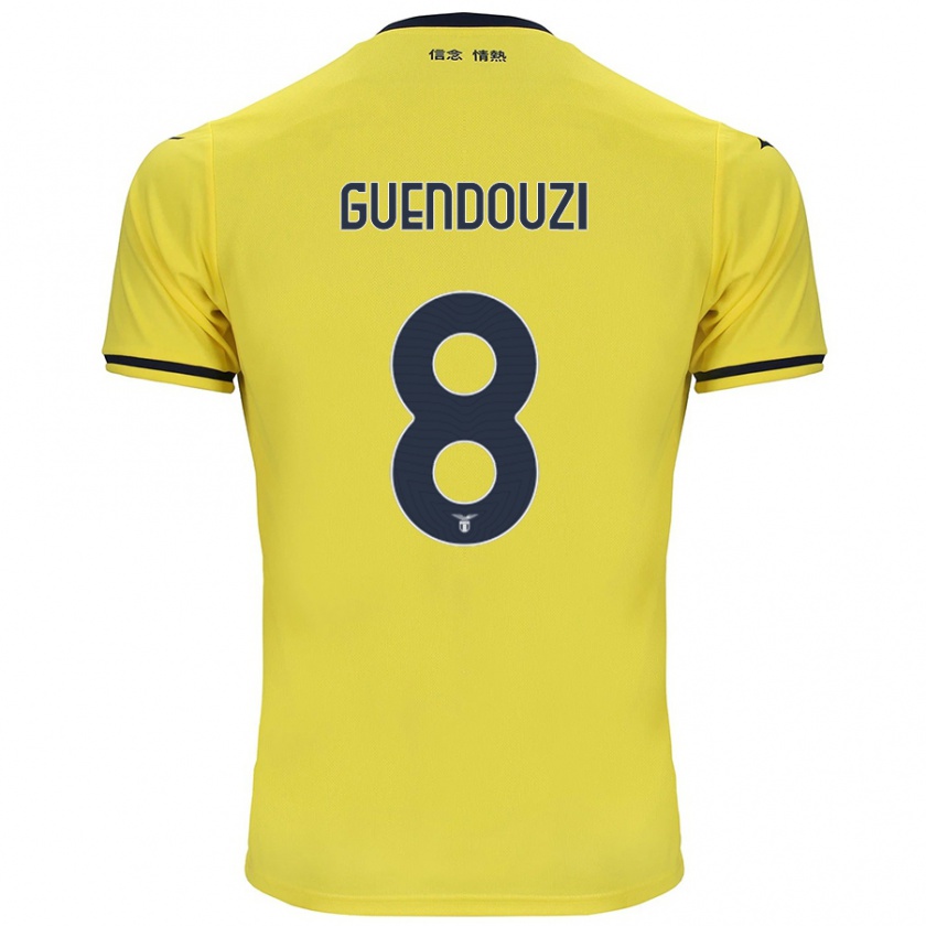 Kandiny Donna Maglia Mattéo Guendouzi #8 Giallo Kit Gara Away 2024/25 Maglietta