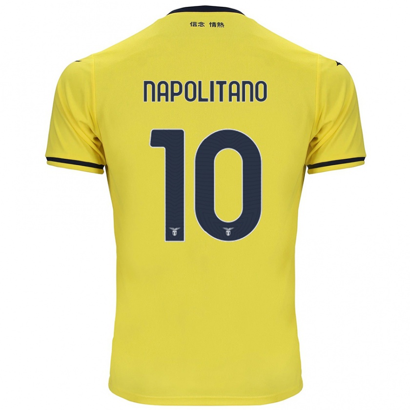 Kandiny Mujer Camiseta Luca Napolitano #10 Amarillo 2ª Equipación 2024/25 La Camisa