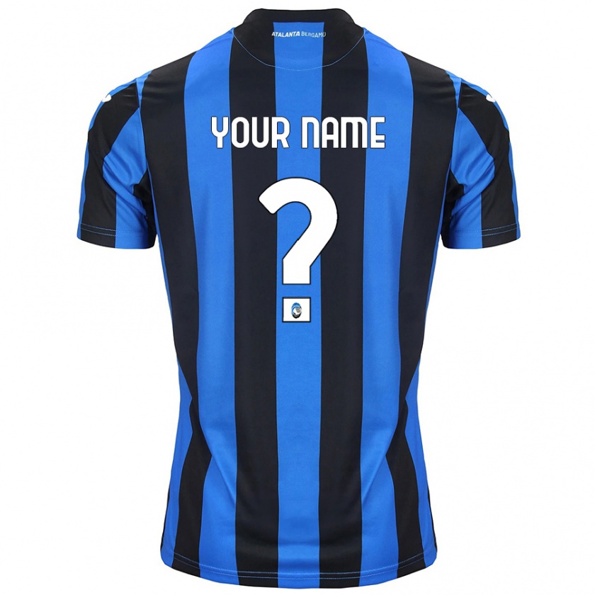 Kandiny Bambino Maglia Il Tuo Nome #0 Blu Nero Kit Gara Home 2024/25 Maglietta