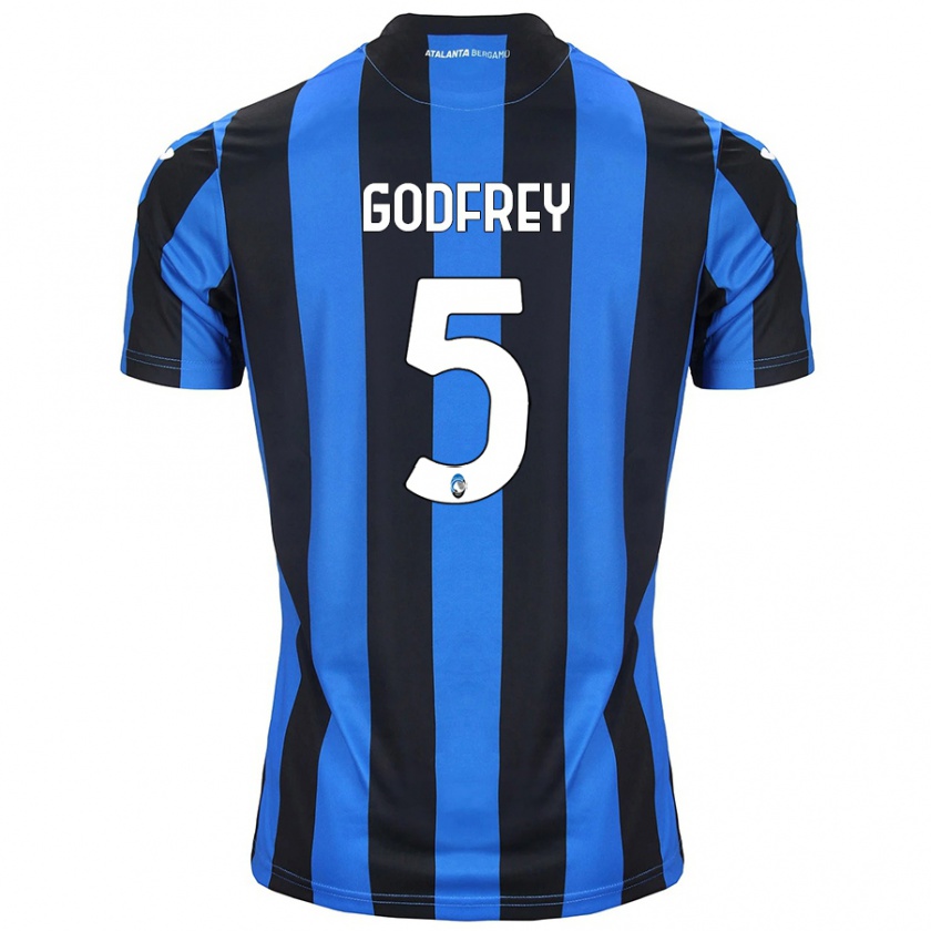 Kandiny Kinder Ben Godfrey #5 Blau Schwarz Heimtrikot Trikot 2024/25 T-Shirt Österreich