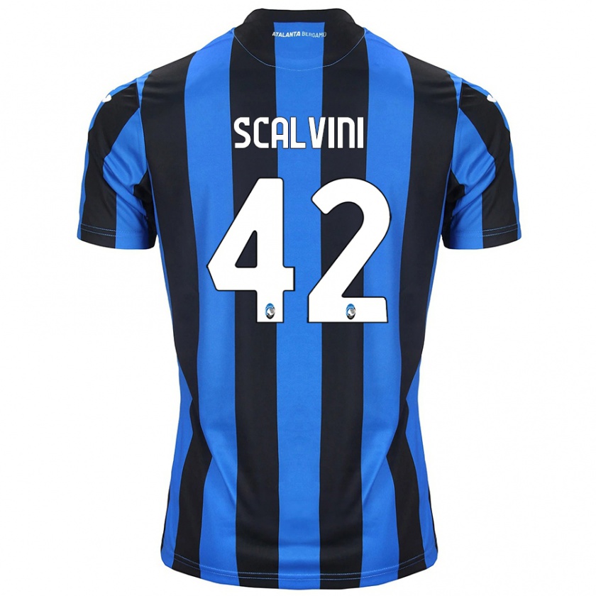 Kandiny Kinderen Giorgio Scalvini #42 Blauw Zwart Thuisshirt Thuistenue 2024/25 T-Shirt