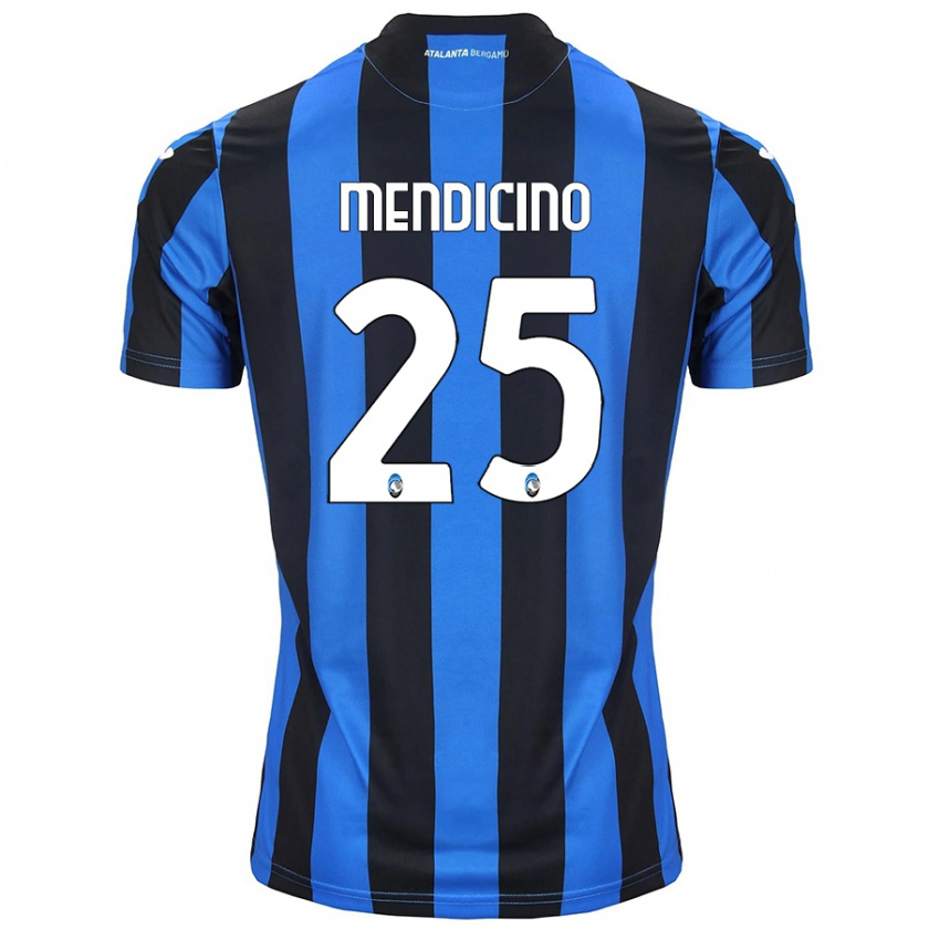 Kandiny Niño Camiseta Leonardo Mendicino #25 Azul Negro 1ª Equipación 2024/25 La Camisa