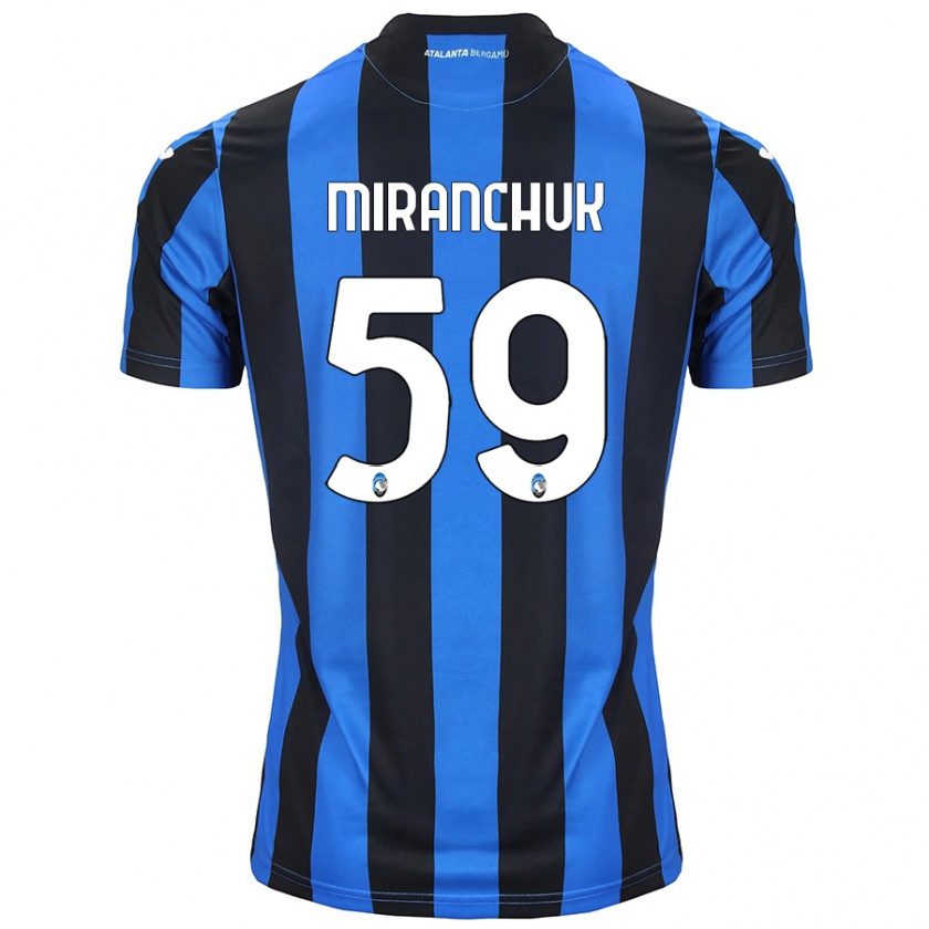 Kandiny Criança Camisola Aleksey Miranchuk #59 Azul Preto Principal 2024/25 Camisa Brasil