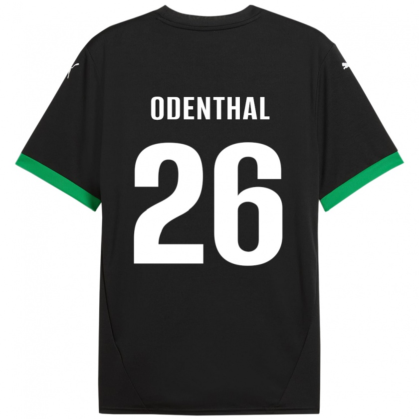 Kandiny Niño Camiseta Cas Odenthal #26 Negro Verde Oscuro 1ª Equipación 2024/25 La Camisa