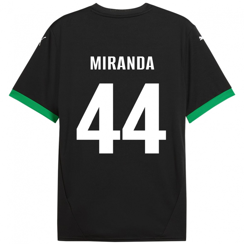 Kandiny Niño Camiseta Kevin Miranda #44 Negro Verde Oscuro 1ª Equipación 2024/25 La Camisa México