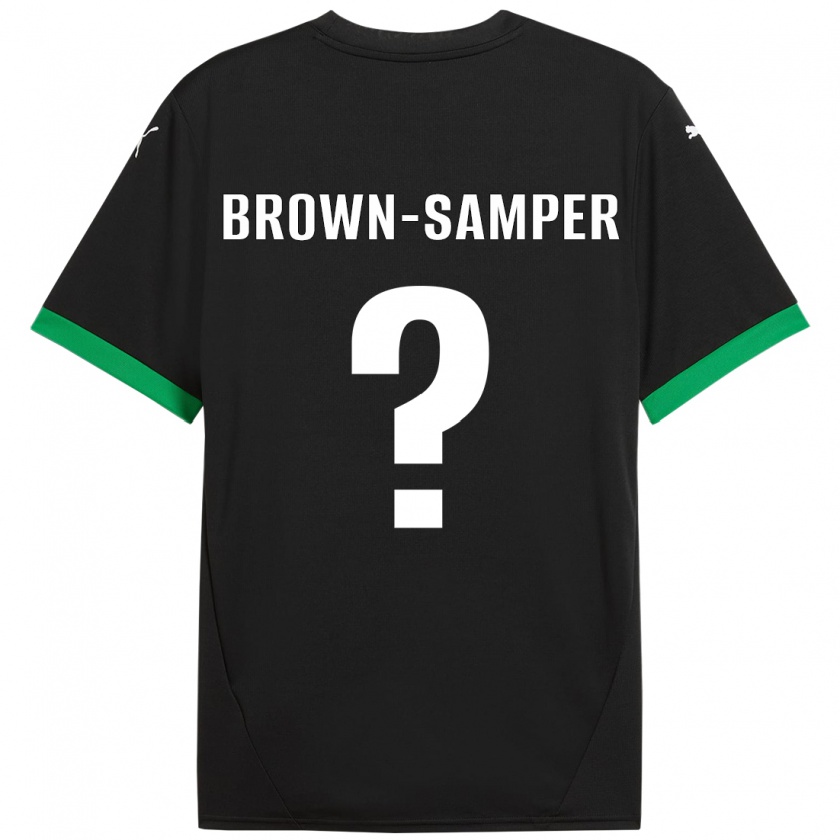 Kandiny Niño Camiseta Isaac Brown-Samper #0 Negro Verde Oscuro 1ª Equipación 2024/25 La Camisa