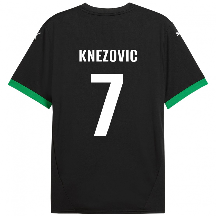 Kandiny Niño Camiseta Borna Knezovic #7 Negro Verde Oscuro 1ª Equipación 2024/25 La Camisa