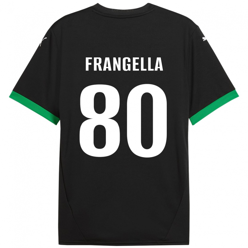 Kandiny Kinderen Christian Frangella #80 Zwart Donkergroen Thuisshirt Thuistenue 2024/25 T-Shirt