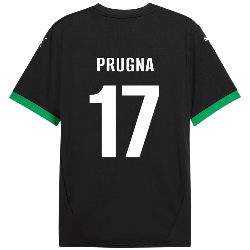 Kandiny Bambino Maglia Cecilia Prugna #17 Nero Verde Scuro Kit Gara Home 2024/25 Maglietta