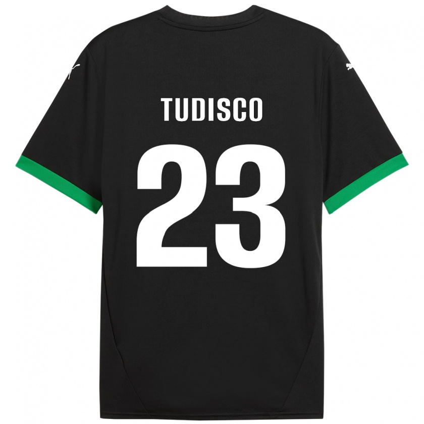 Kandiny Kinderen Giorgia Tudisco #23 Zwart Donkergroen Thuisshirt Thuistenue 2024/25 T-Shirt