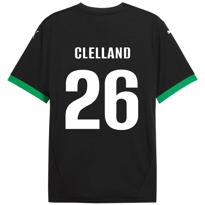 Kandiny Niño Camiseta Lana Clelland #26 Negro Verde Oscuro 1ª Equipación 2024/25 La Camisa México