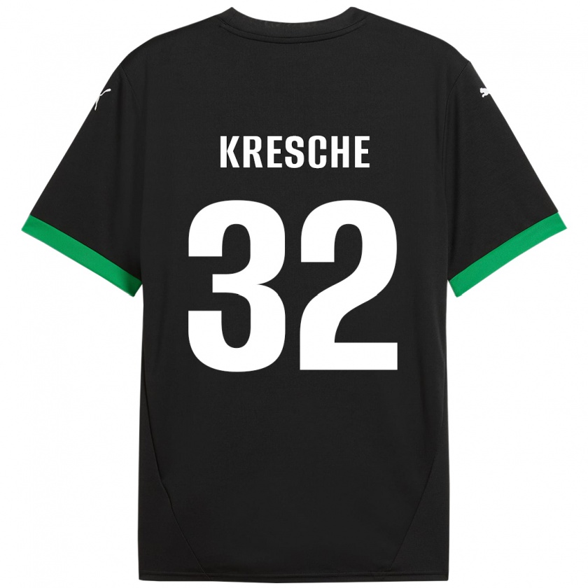 Kandiny Kinderen Isabella Kresche #32 Zwart Donkergroen Thuisshirt Thuistenue 2024/25 T-Shirt