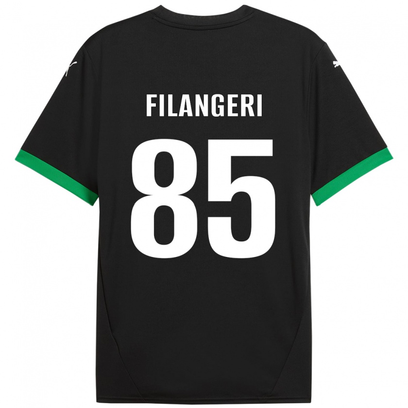 Kandiny Kinderen Maria Luisa Filangeri #85 Zwart Donkergroen Thuisshirt Thuistenue 2024/25 T-Shirt