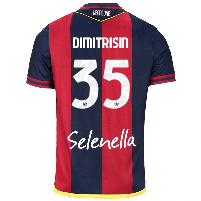 Kandiny Kinder Danila Dimitrișin #35 Rot Königsblau Heimtrikot Trikot 2024/25 T-Shirt Österreich