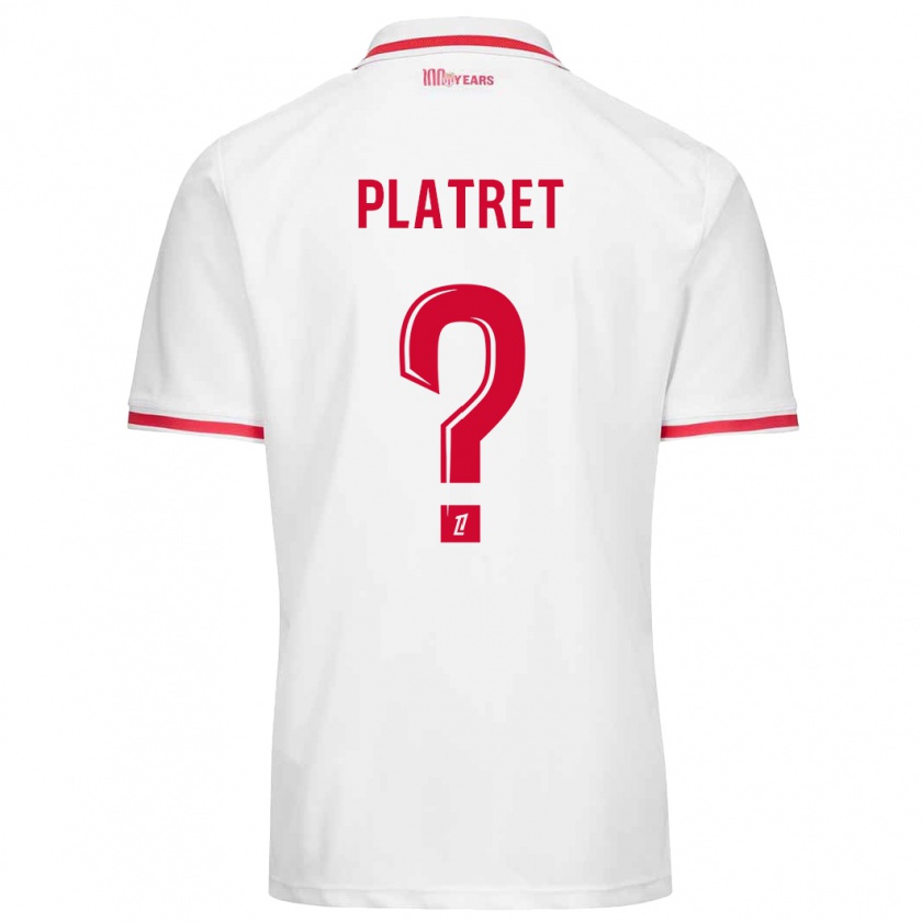 Kandiny Kinder Aurélien Platret #0 Weiß Rot Heimtrikot Trikot 2024/25 T-Shirt Österreich