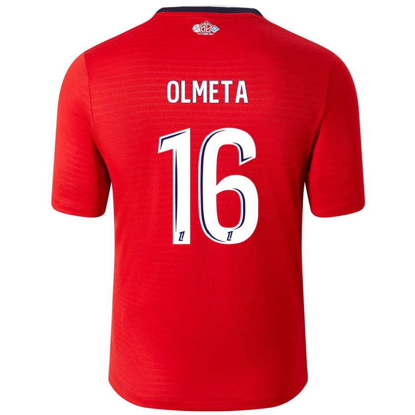 Kandiny Bambino Maglia Lisandru Olmeta #16 Rosso Bianco Kit Gara Home 2024/25 Maglietta