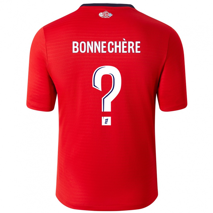 Kandiny Niño Camiseta Victor Bonnechère #0 Rojo Blanco 1ª Equipación 2024/25 La Camisa