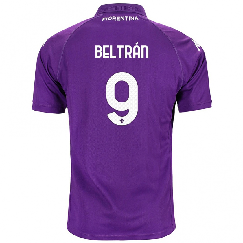 Kandiny Bambino Maglia Lucas Beltrán #9 Viola Kit Gara Home 2024/25 Maglietta