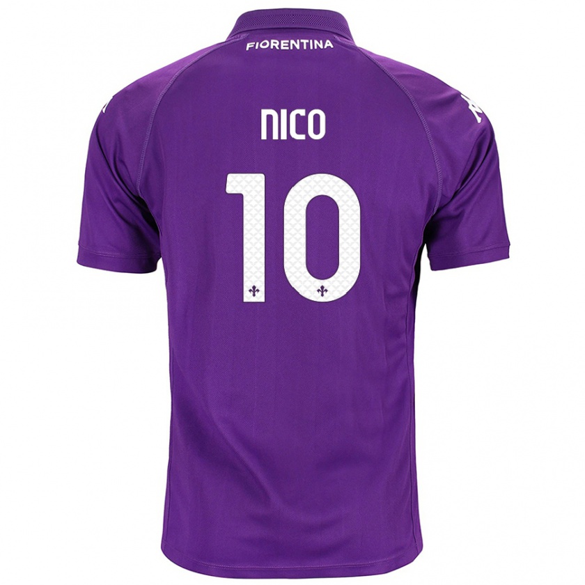 Kandiny Kinder Nico González #10 Violett Heimtrikot Trikot 2024/25 T-Shirt Österreich