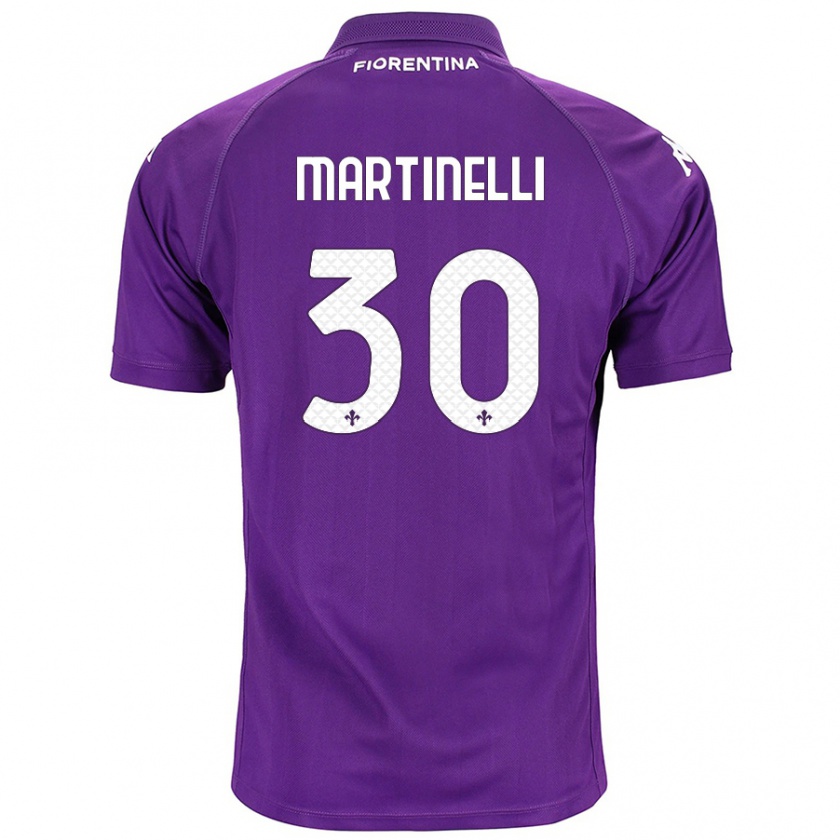 Kandiny Kinder Tommaso Martinelli #30 Violett Heimtrikot Trikot 2024/25 T-Shirt Österreich