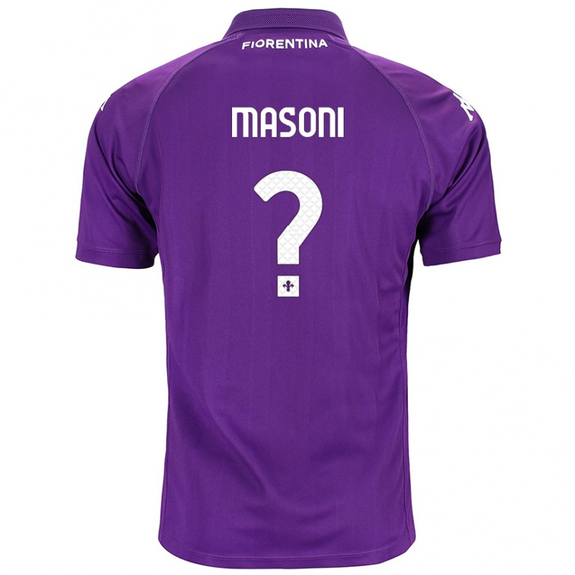 Kandiny Bambino Maglia Tommaso Masoni #0 Viola Kit Gara Home 2024/25 Maglietta