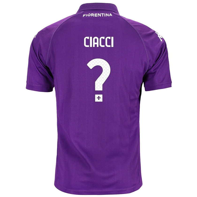 Kandiny Bambino Maglia Niccolò Ciacci #0 Viola Kit Gara Home 2024/25 Maglietta