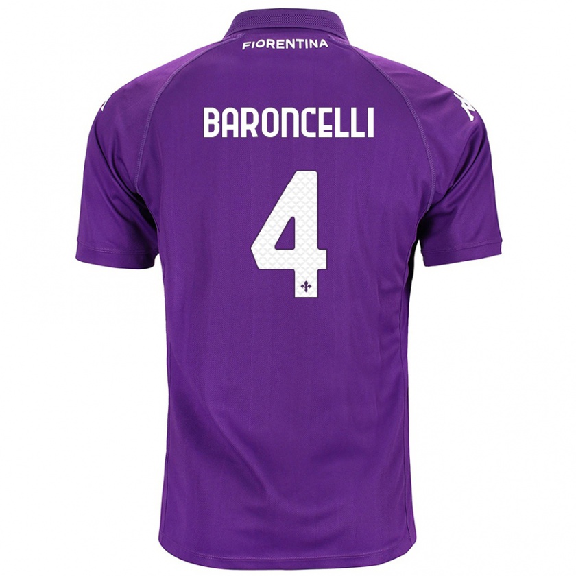 Kandiny Kinder Leonardo Baroncelli #4 Violett Heimtrikot Trikot 2024/25 T-Shirt Österreich