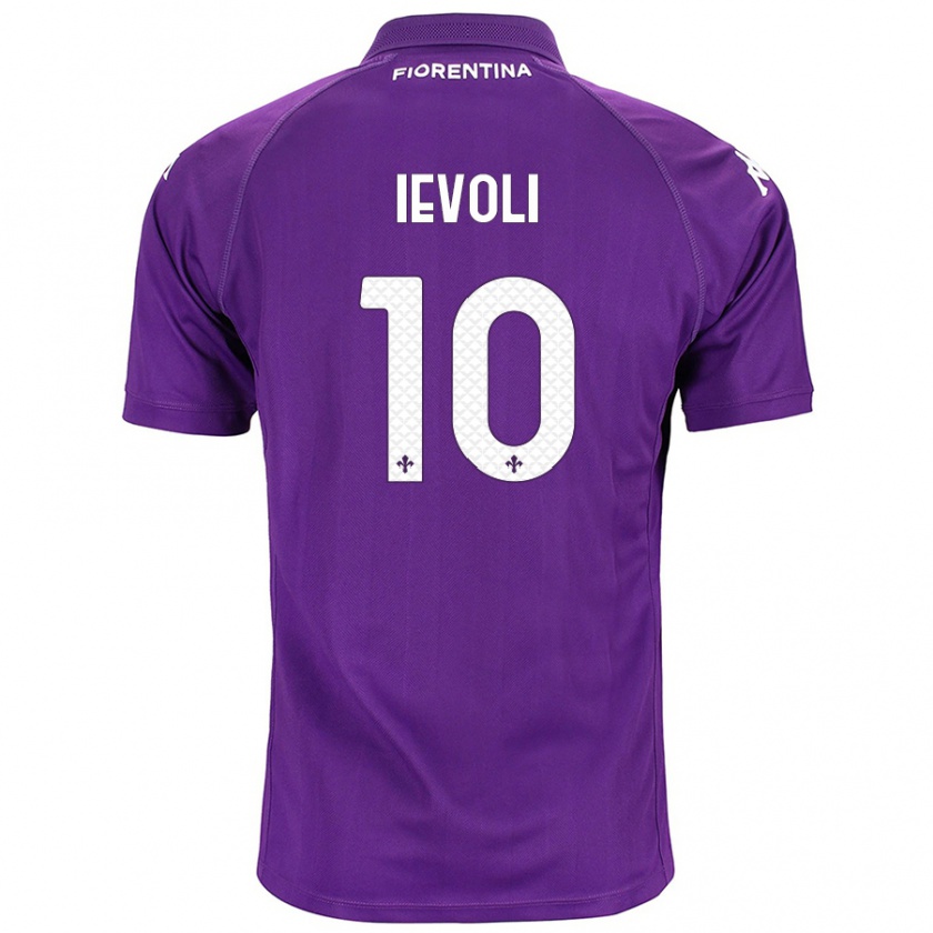 Kandiny Bambino Maglia Mattia Ievoli #10 Viola Kit Gara Home 2024/25 Maglietta