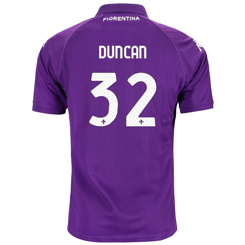 Kandiny Kinder Alfred Duncan #32 Violett Heimtrikot Trikot 2024/25 T-Shirt Österreich