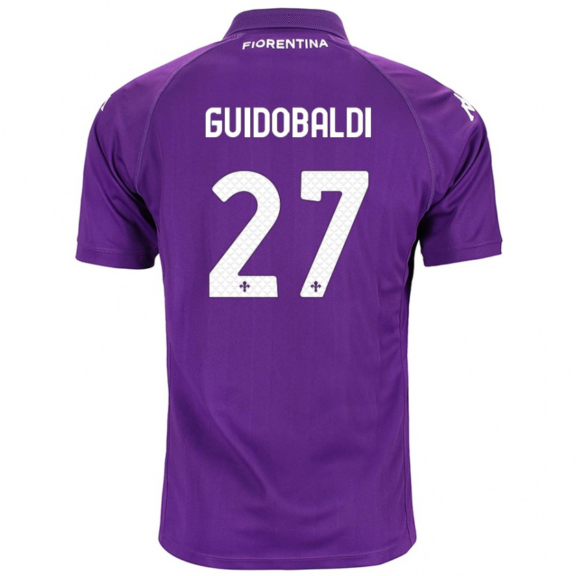 Kandiny Bambino Maglia Filippo Guidobaldi #27 Viola Kit Gara Home 2024/25 Maglietta