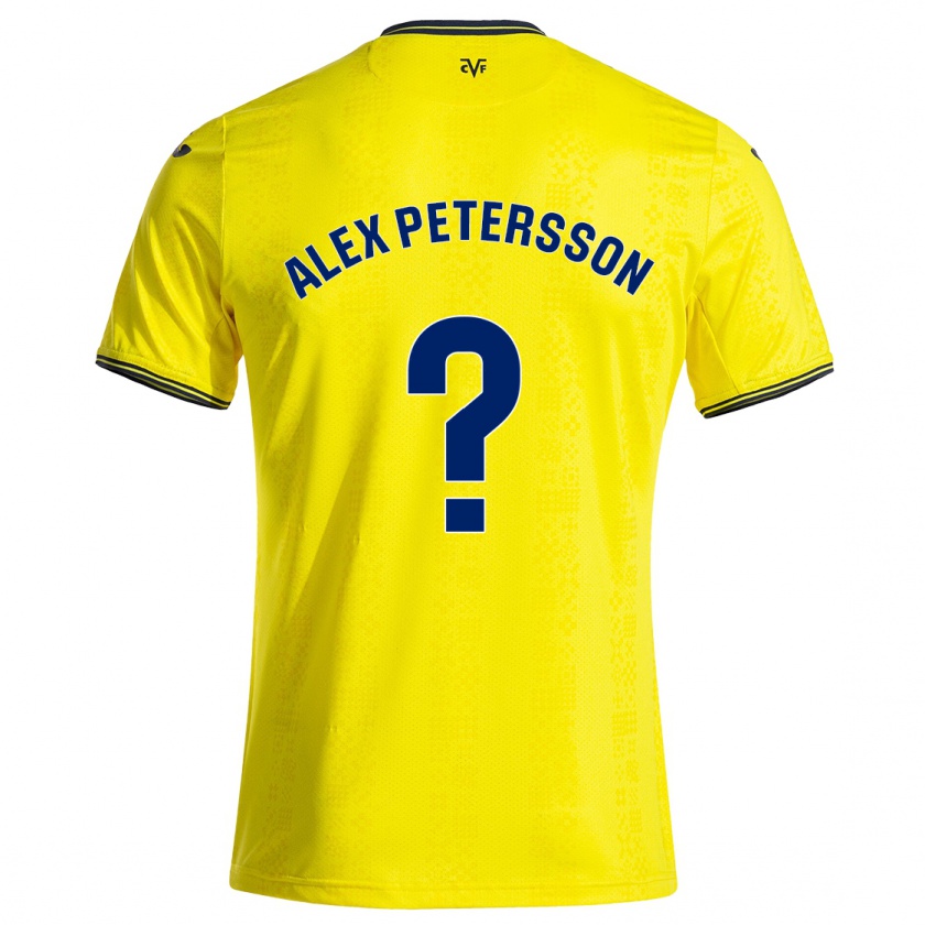 Kandiny Bambino Maglia Max Alex Petersson #0 Giallo Nero Kit Gara Home 2024/25 Maglietta