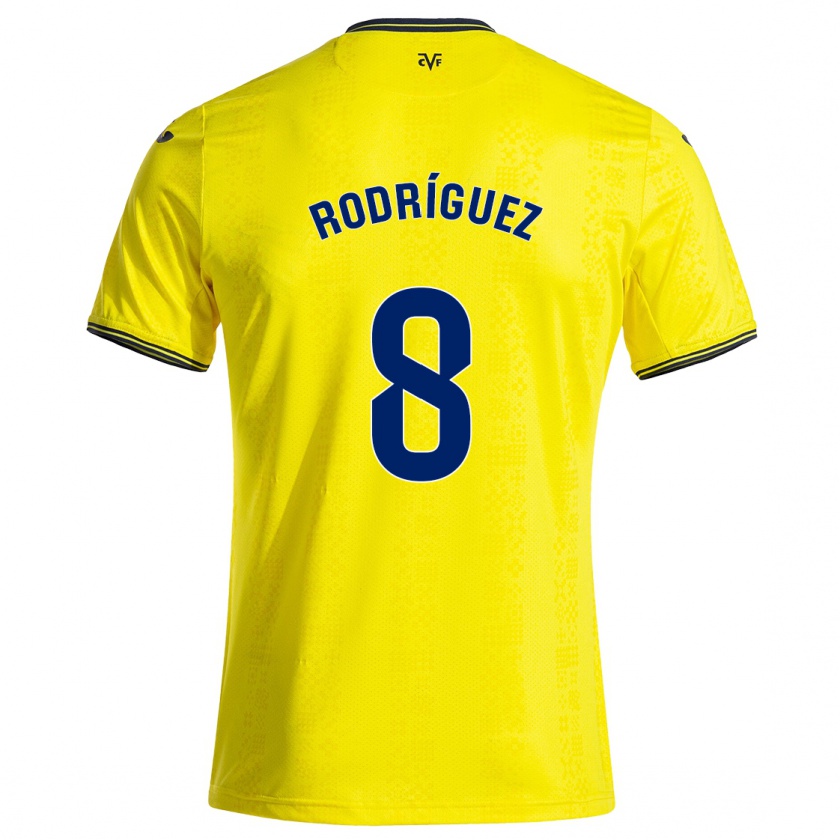 KandinyキッズUnai Rodríguez#8黄 黒ホームシャツ2024/25ジャージーユニフォーム