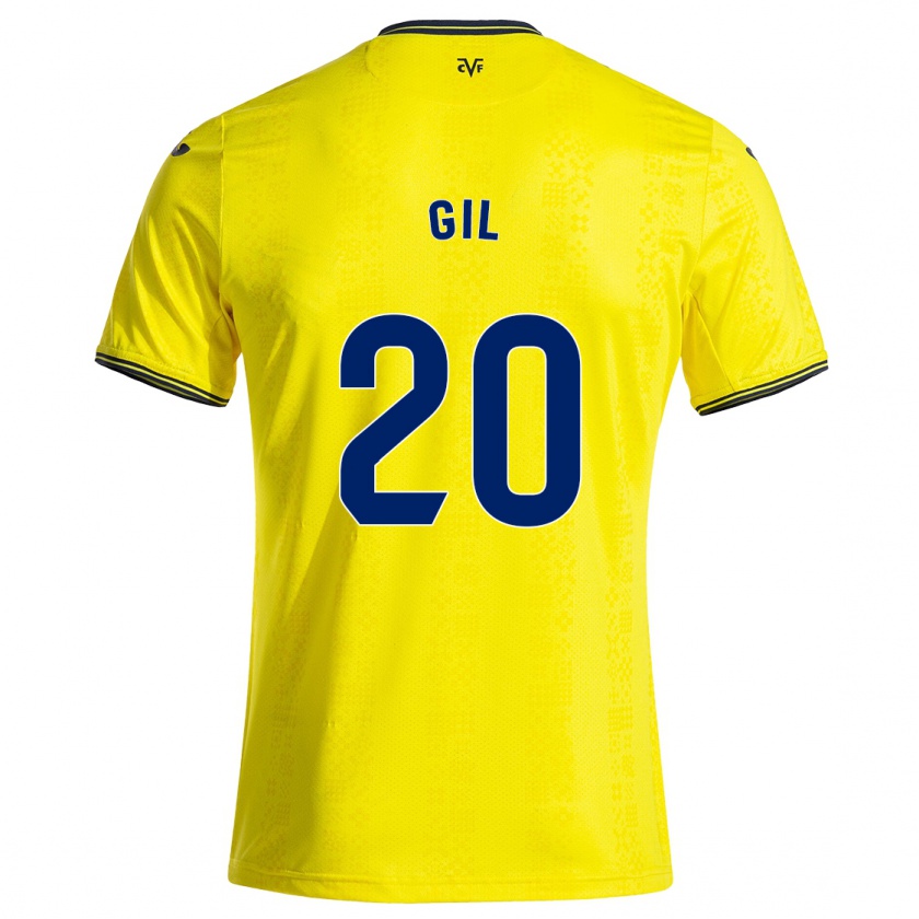 Kandiny Kinder Mario Gil #20 Gelb Schwarz Heimtrikot Trikot 2024/25 T-Shirt Österreich