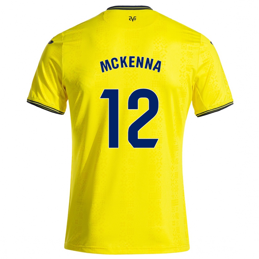 Kandiny Bambino Maglia Kayla Mckenna #12 Giallo Nero Kit Gara Home 2024/25 Maglietta