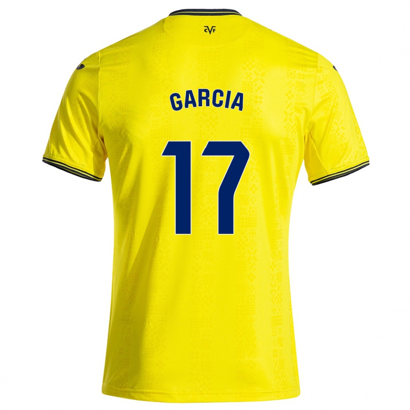 Kandiny Kinderen Rocío García #17 Geel Zwart Thuisshirt Thuistenue 2024/25 T-Shirt België