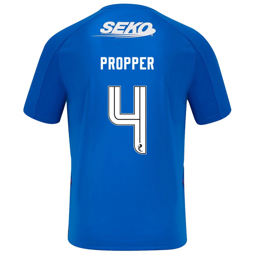 Kandiny Kinderen Robin Pröpper #4 Donkerblauw Thuisshirt Thuistenue 2024/25 T-Shirt