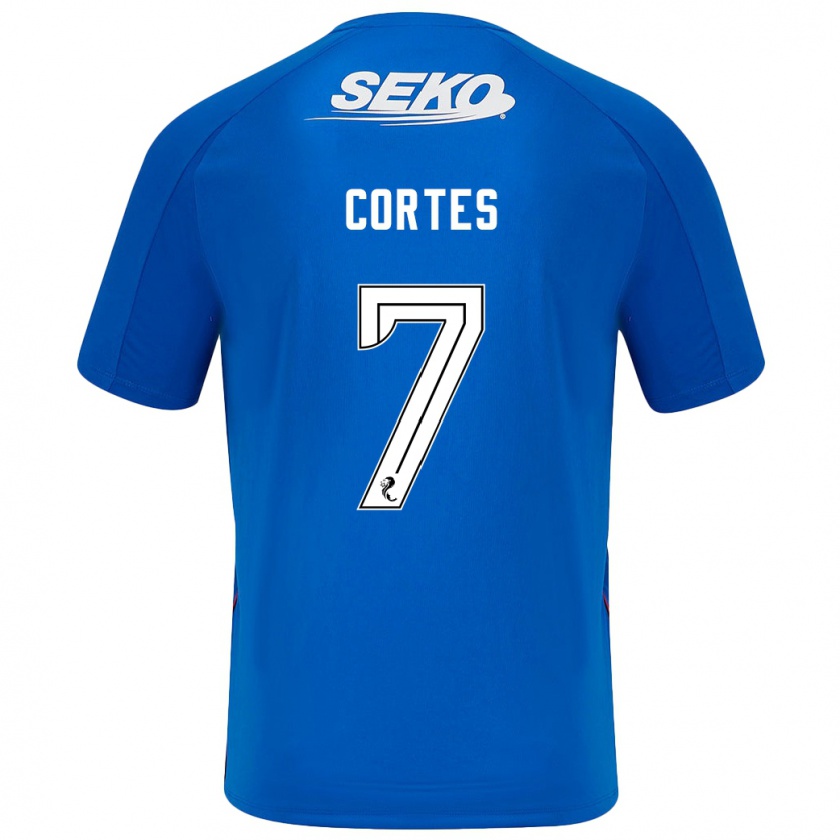 Kandiny Bambino Maglia Óscar Cortés #7 Blu Scuro Kit Gara Home 2024/25 Maglietta