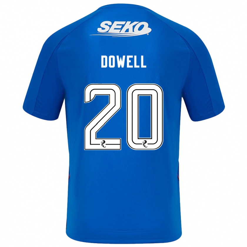 Kandiny Dzieci Kieran Dowell #20 Ciemnoniebieski Domowa Koszulka 2024/25 Koszulki Klubowe