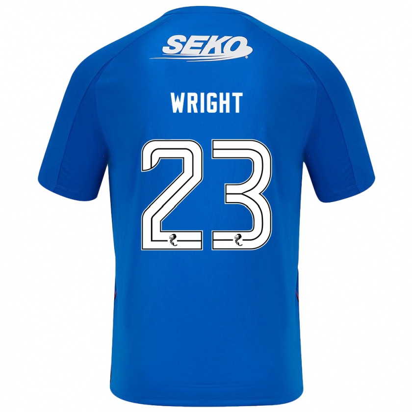 Kandiny Niño Camiseta Scott Wright #23 Azul Oscuro 1ª Equipación 2024/25 La Camisa México